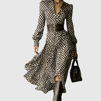 Classic Geometric Pattern Women's Dress - OutfitLondon