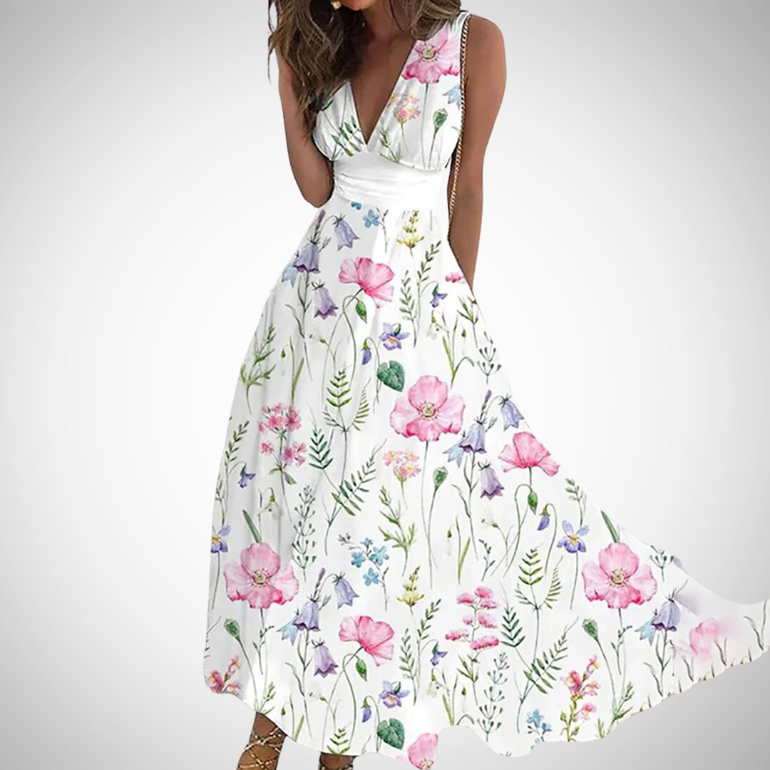 Elegant Floral Long Sundress