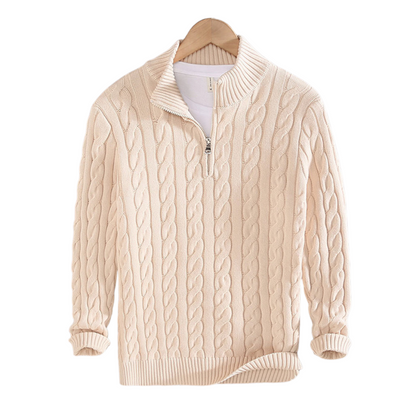 Cozy Mens Thick Knit Pullover Sweater