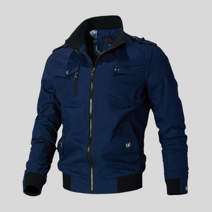 Rugged Army Style Zip Up Jacket