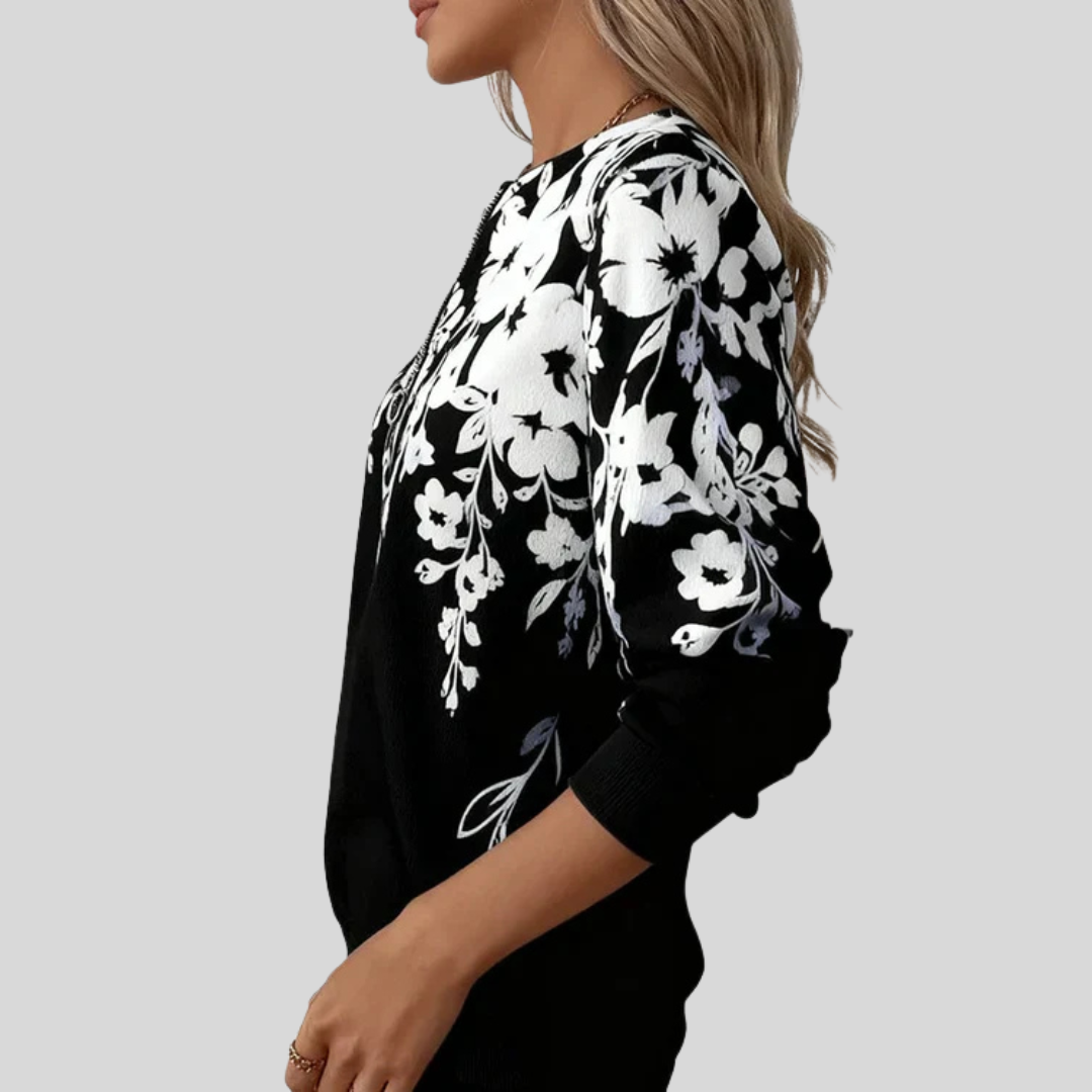 Trendy Graphic Zip Up Hoodie