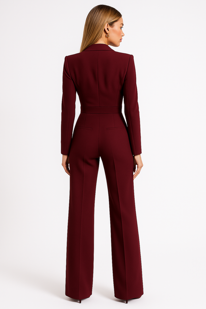 Elegant V-Neck Women's Jumpsuit