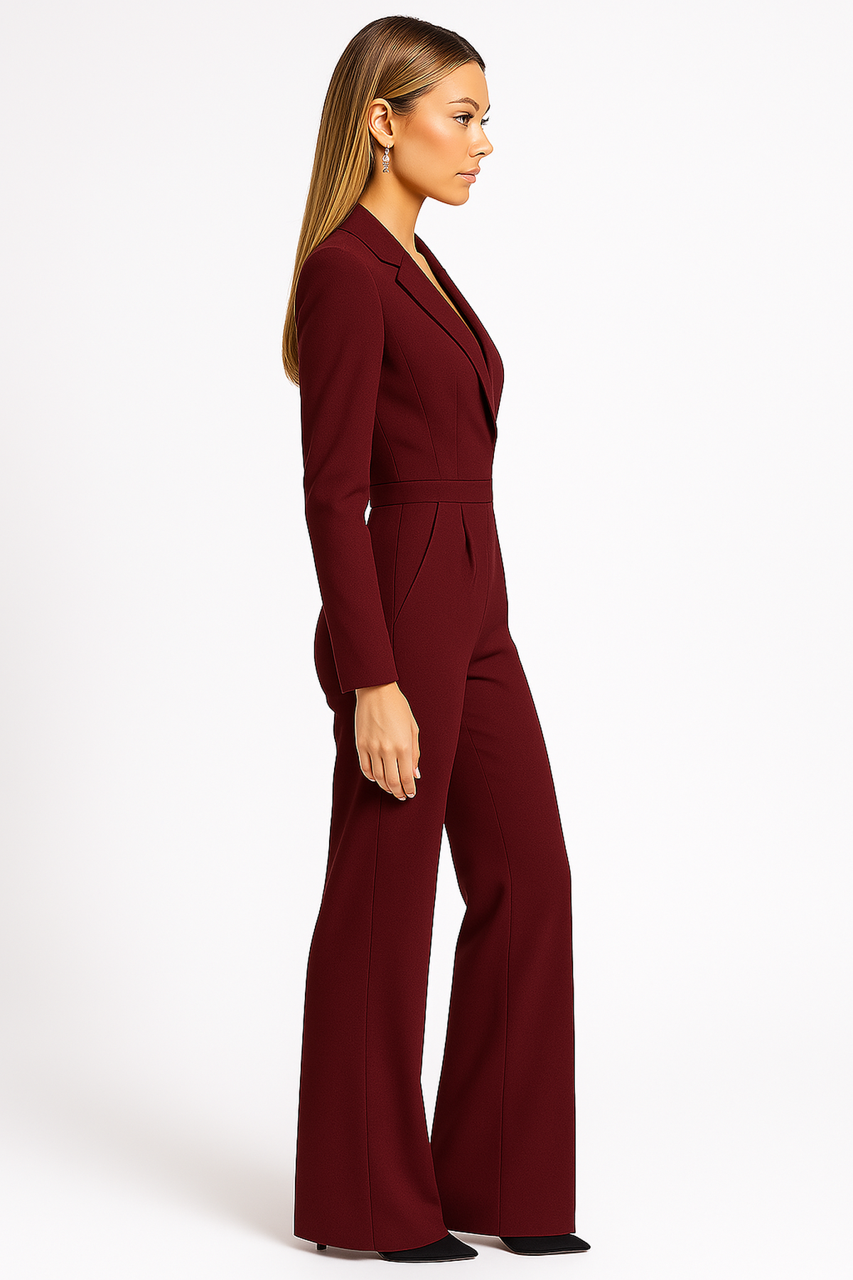 Elegant V-Neck Women's Jumpsuit