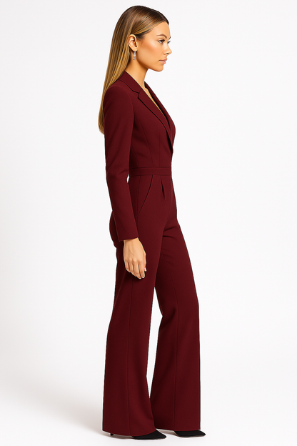 Elegant V-Neck Women's Jumpsuit