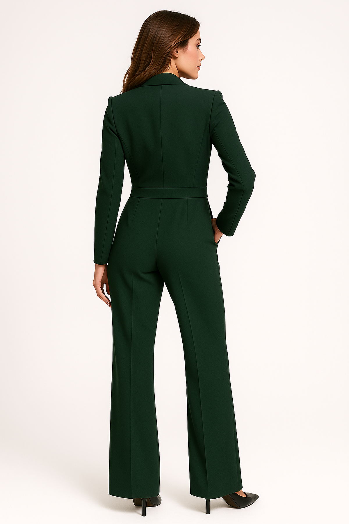 Elegant V-Neck Women's Jumpsuit