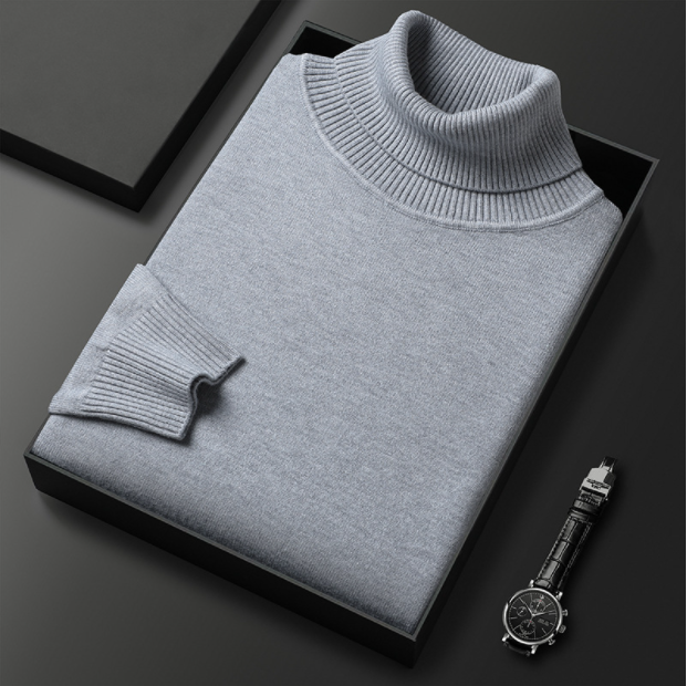 Men's Cashmere Cotton Turtleneck Sweater