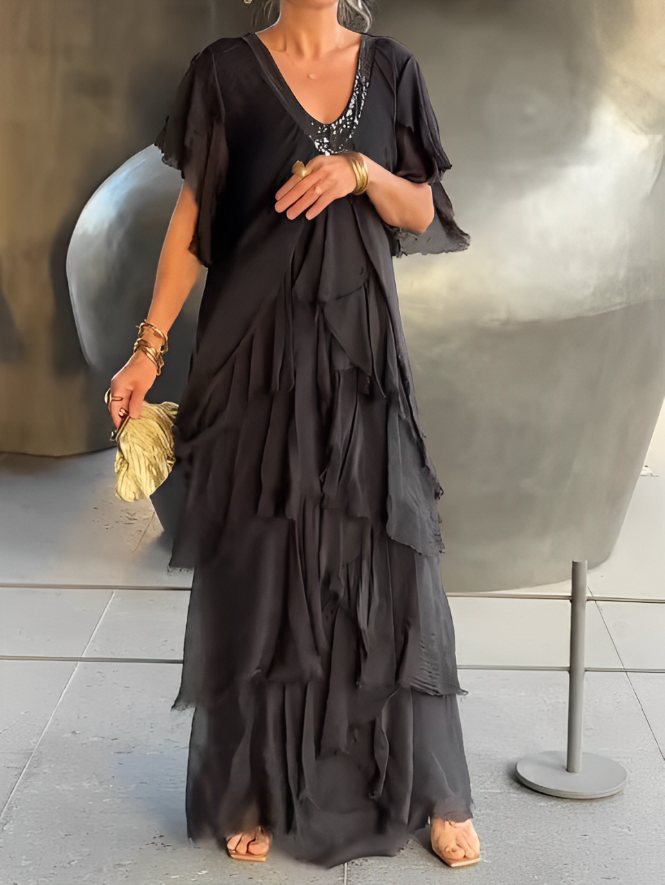 Beautiful Floor Length Maxi Dress - OutfitLondon