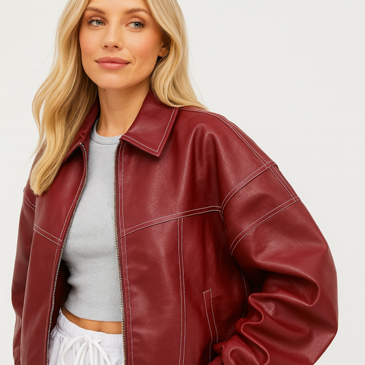 Large Red Coat for Ladies - OutfitLondon