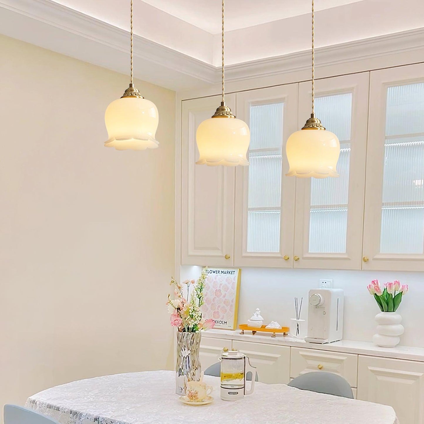 Classic Glass Drop Pendant Light Fixture