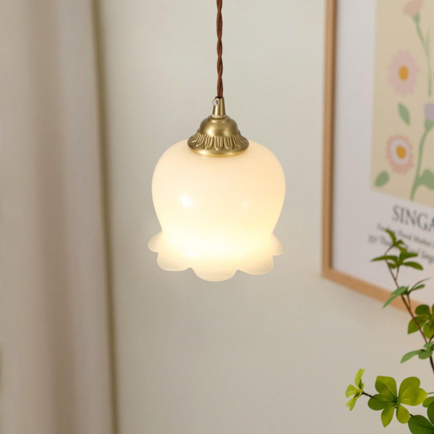 Classic Glass Drop Pendant Light Fixture