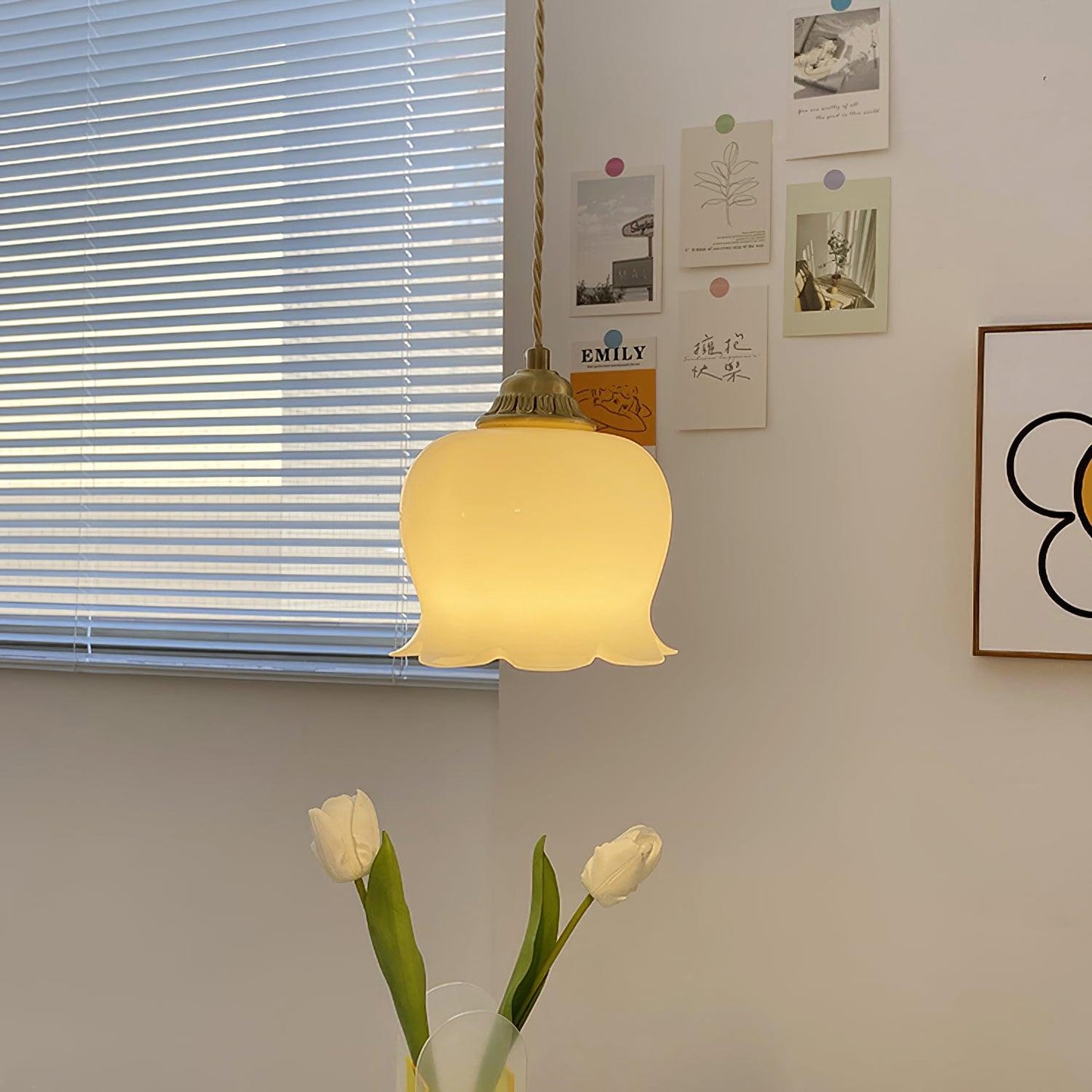 Classic Glass Drop Pendant Light Fixture