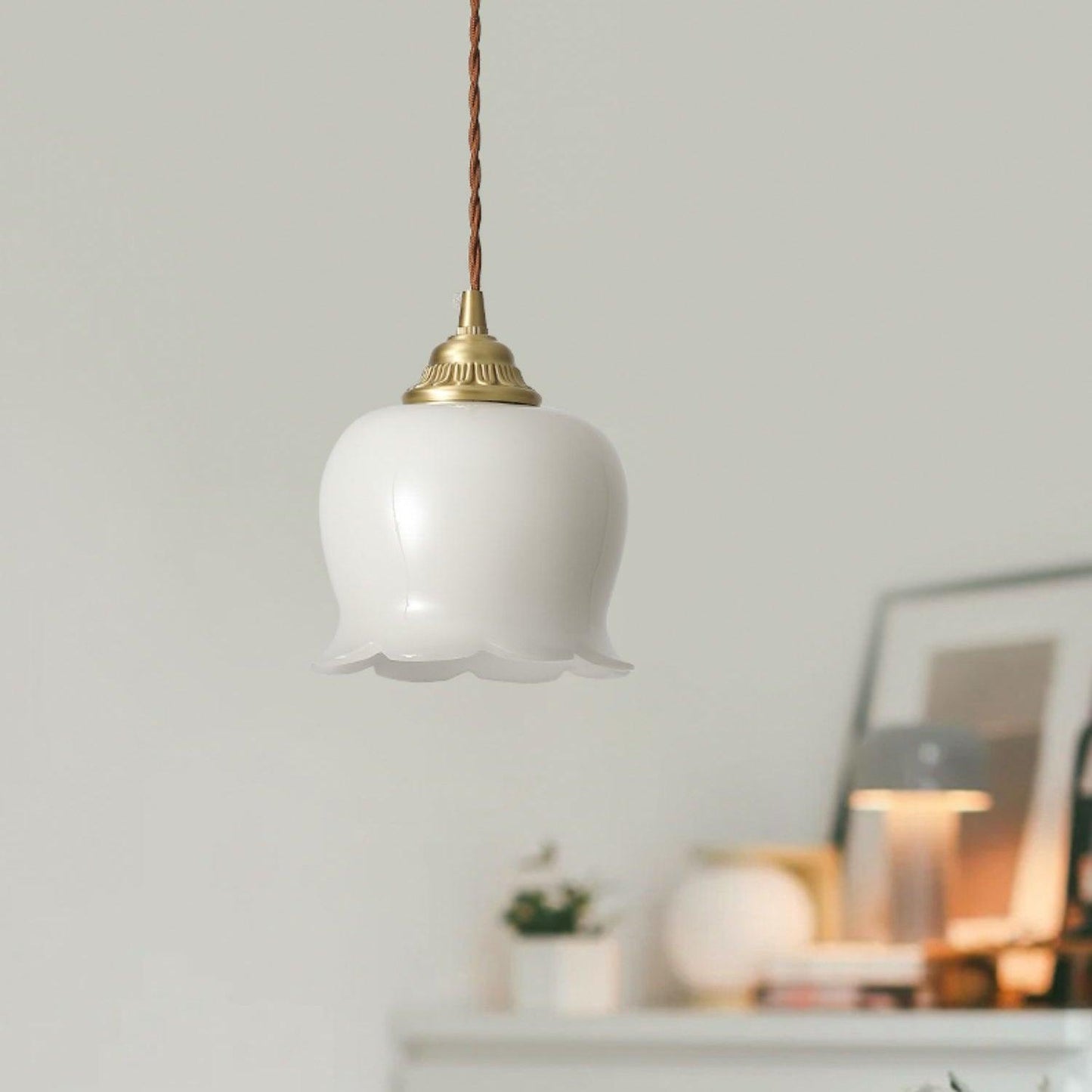 Classic Glass Drop Pendant Light Fixture