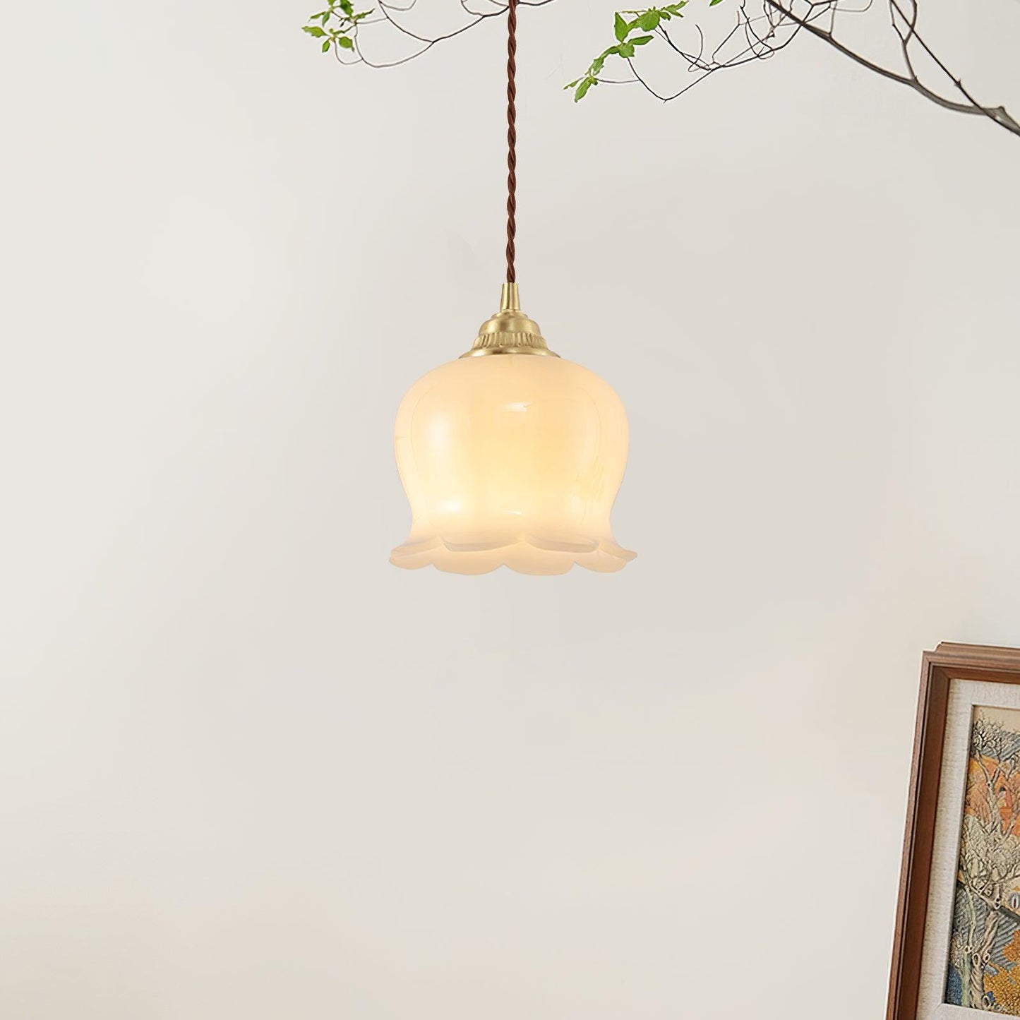Classic Glass Drop Pendant Light Fixture