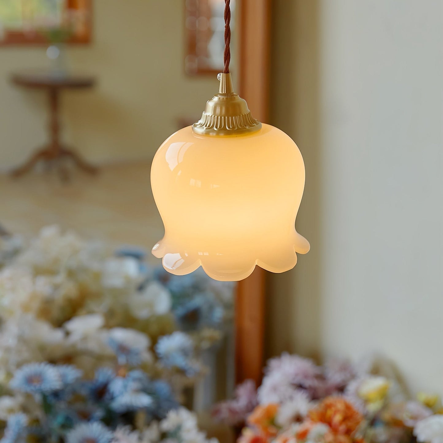 Classic Glass Drop Pendant Light Fixture