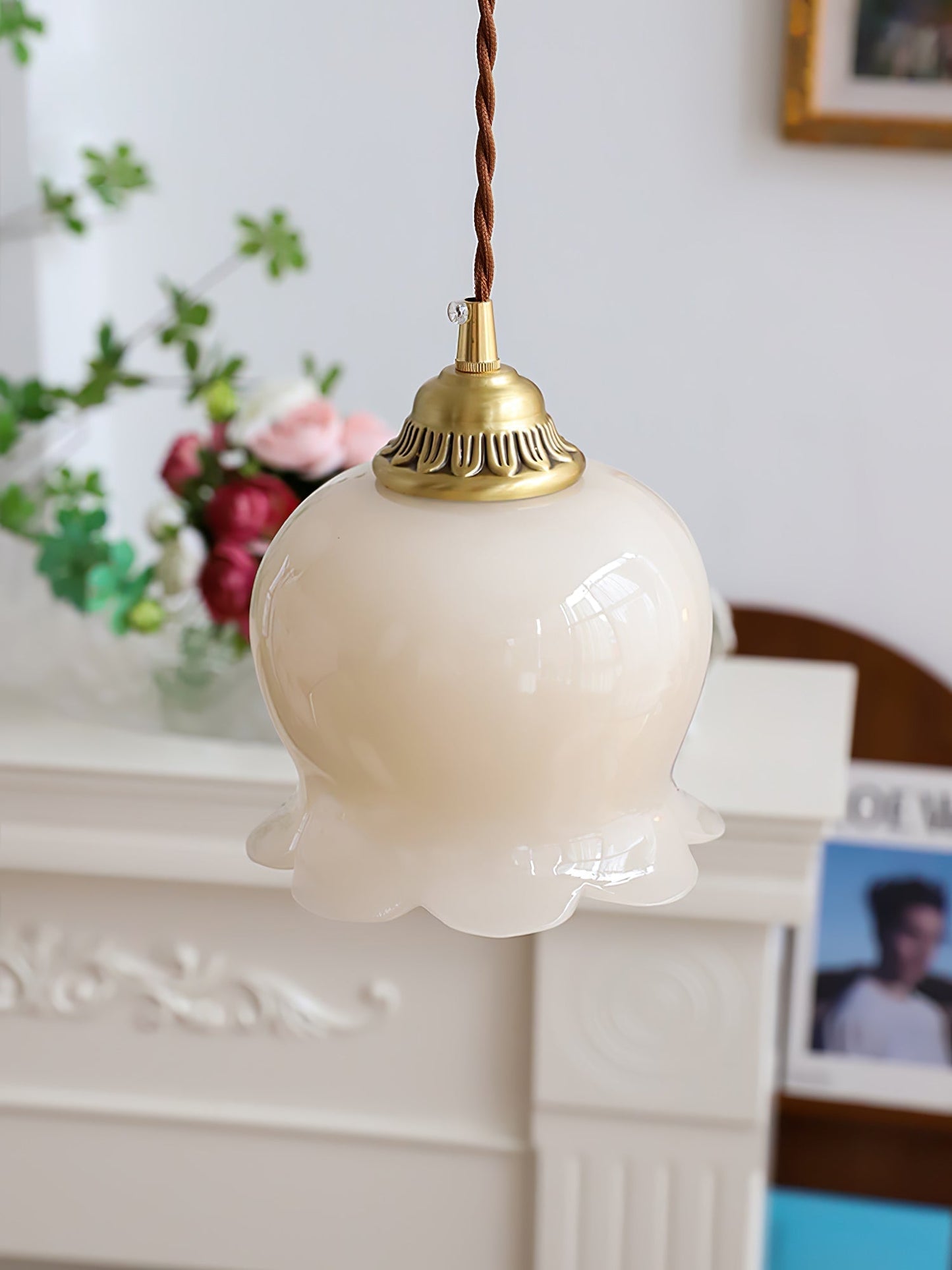 Classic Glass Drop Pendant Light Fixture