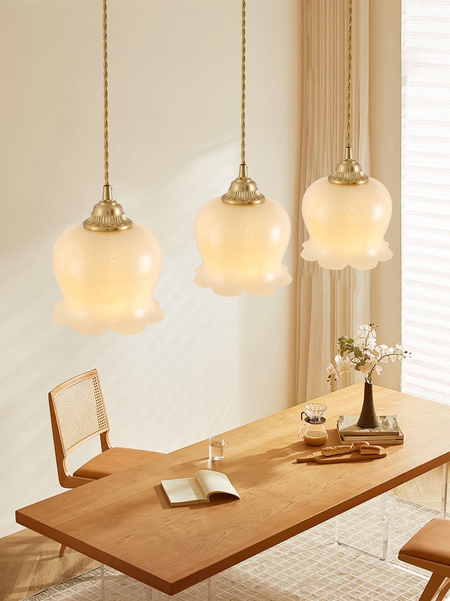 Classic Glass Drop Pendant Light Fixture
