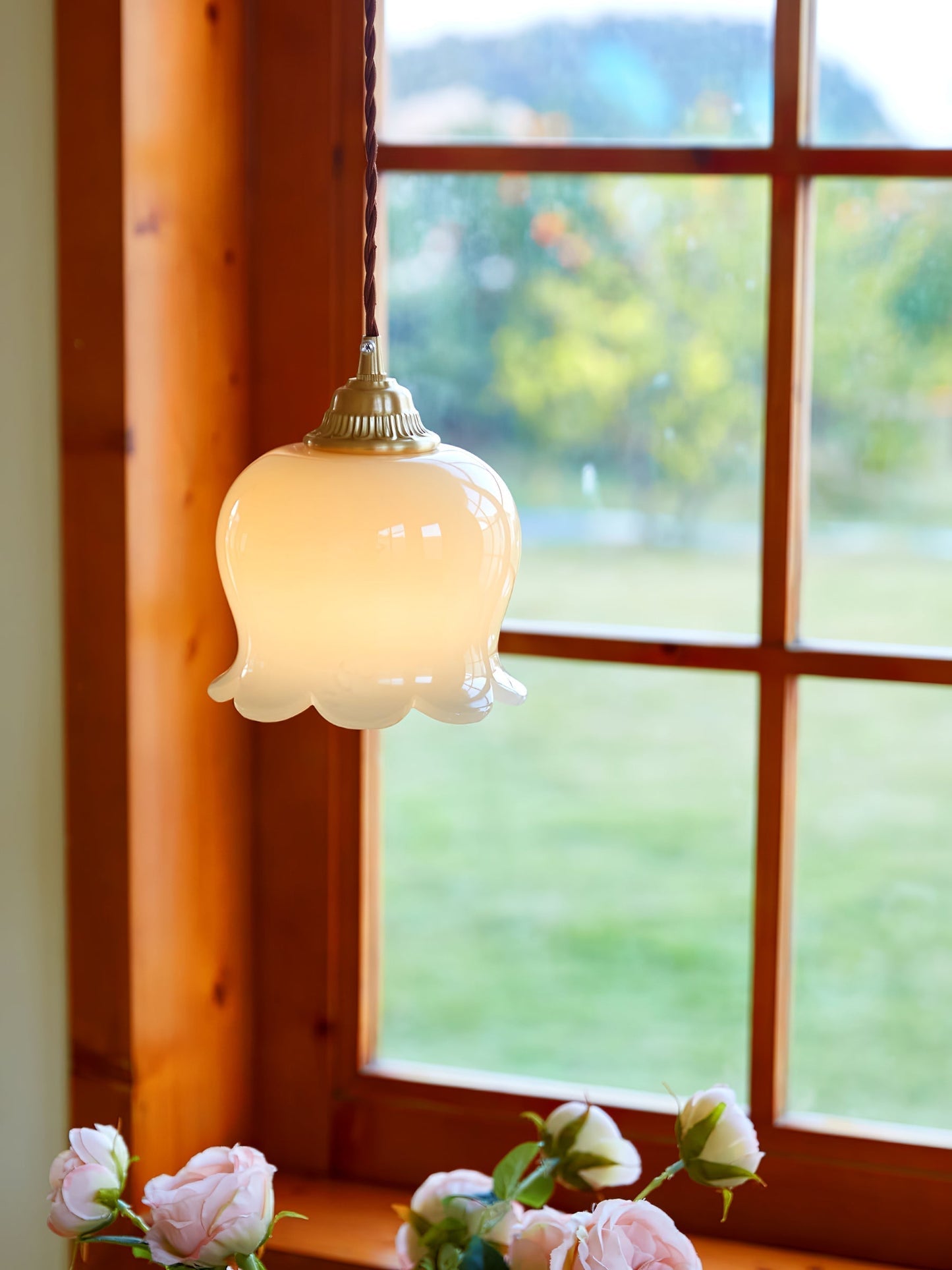 Classic Glass Drop Pendant Light Fixture