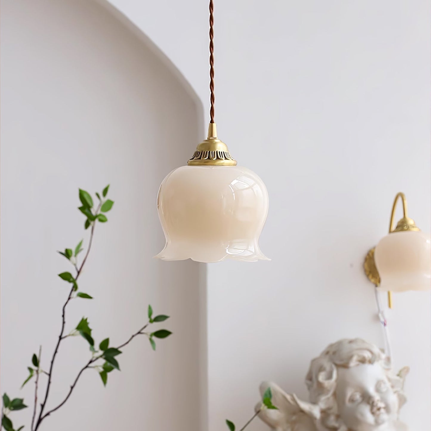 Classic Glass Drop Pendant Light Fixture