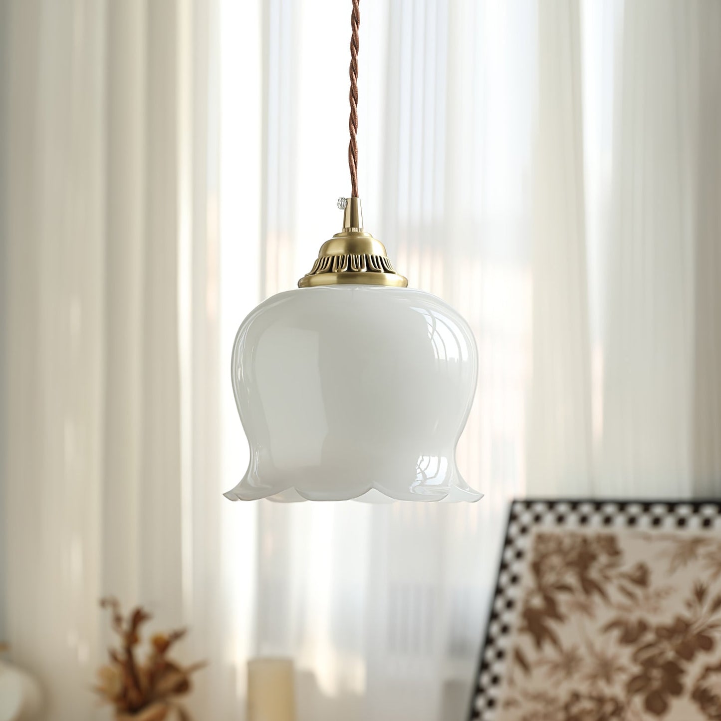 Classic Glass Drop Pendant Light Fixture