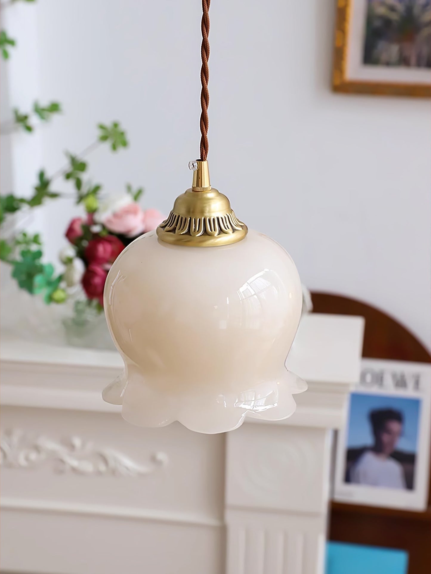 Classic Glass Drop Pendant Light Fixture