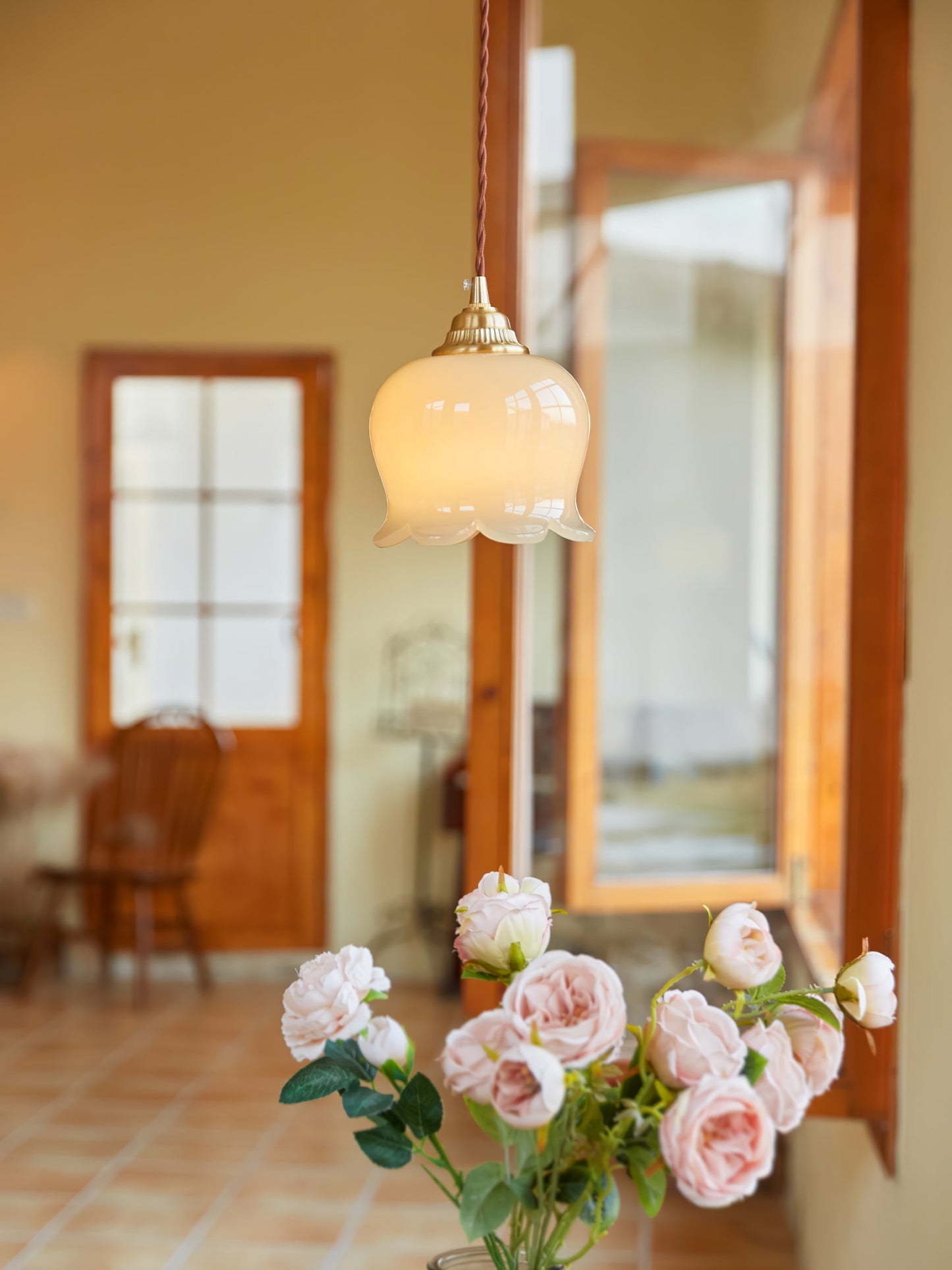 Classic Glass Drop Pendant Light Fixture