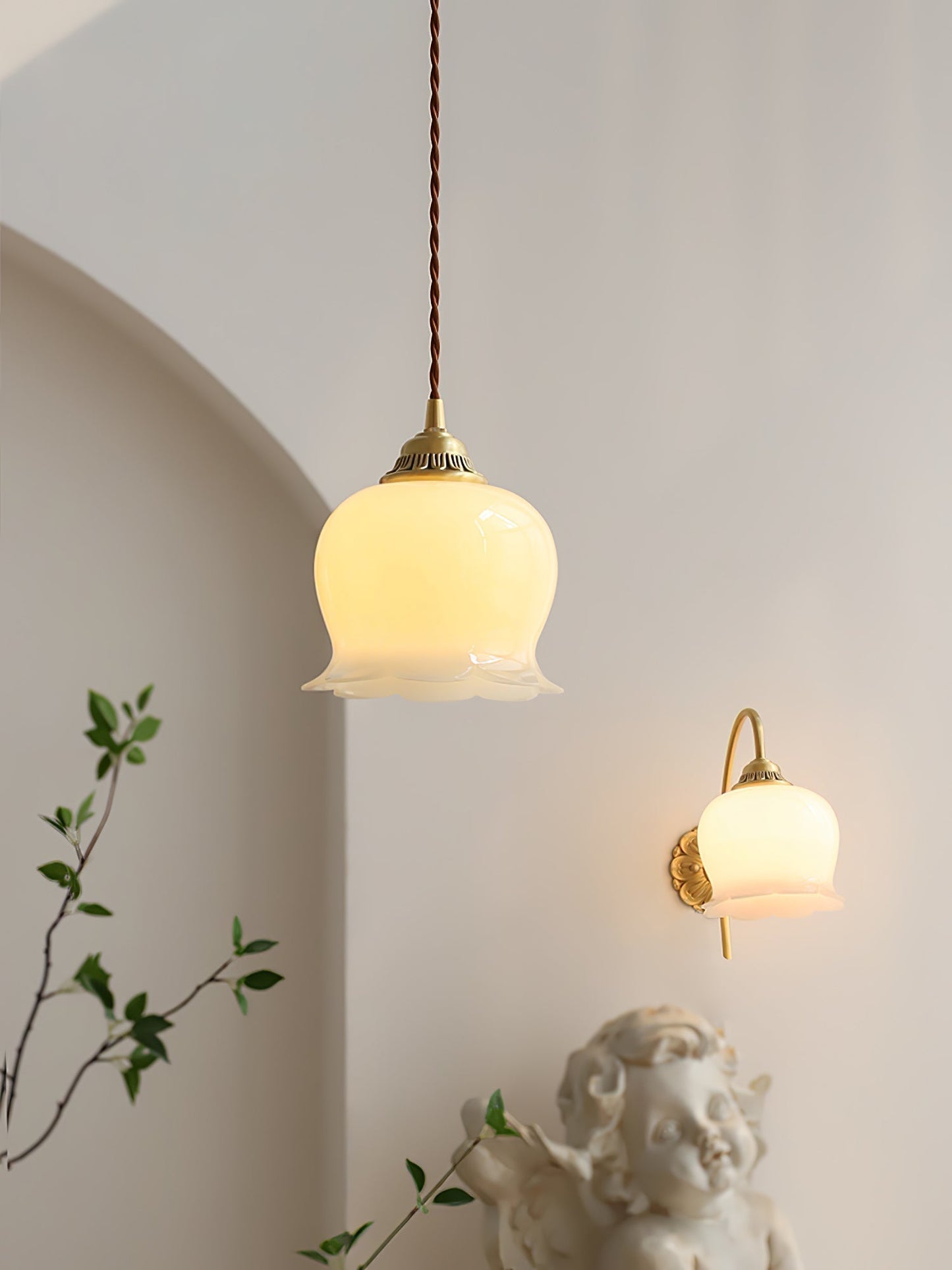 Classic Glass Drop Pendant Light Fixture