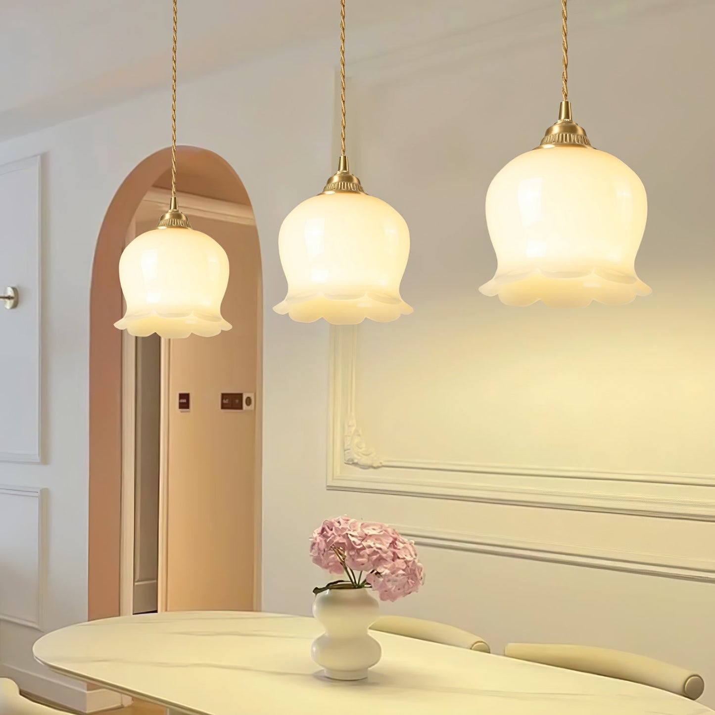 Classic Glass Drop Pendant Light Fixture