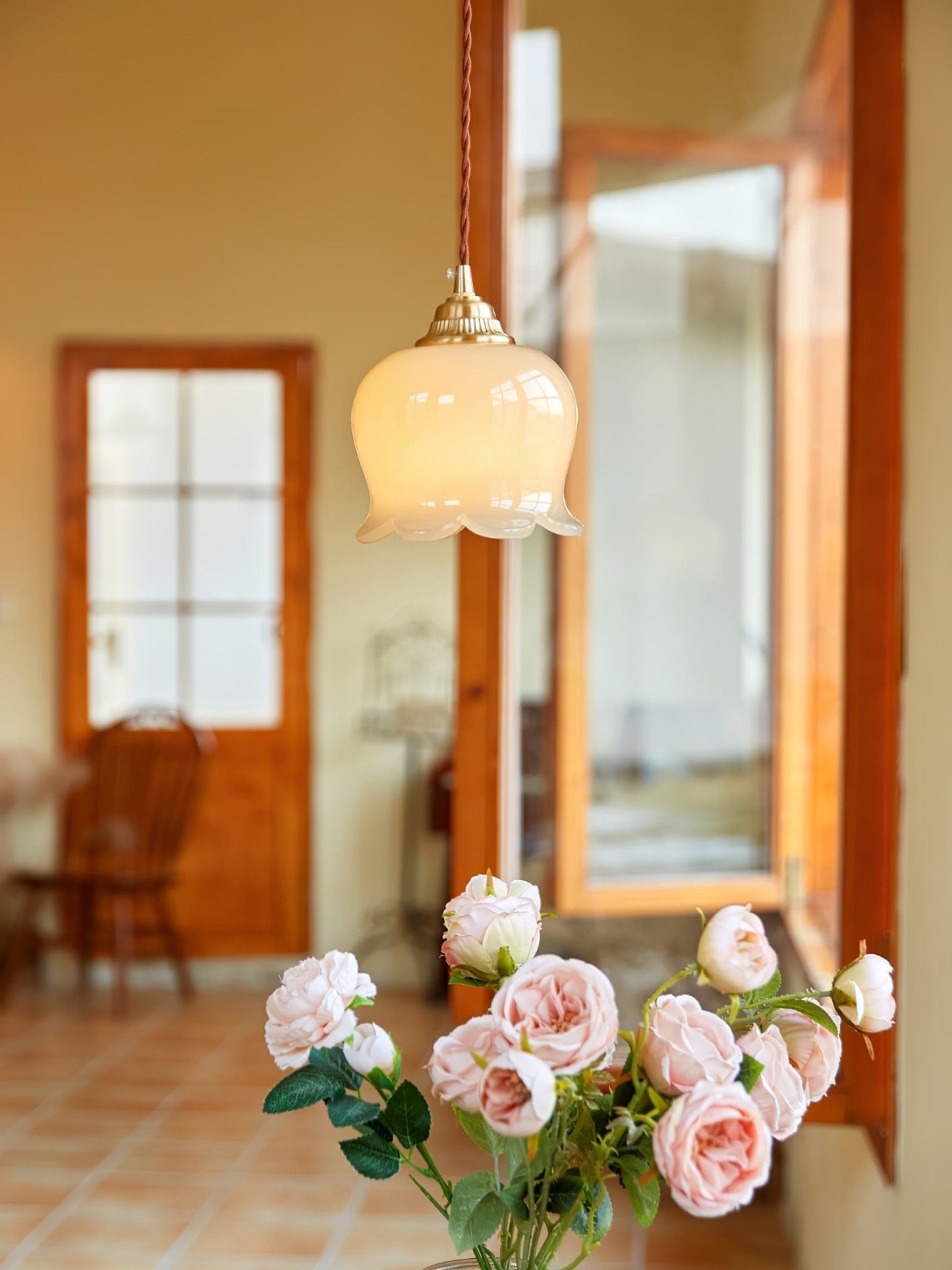 Classic Glass Drop Pendant Light Fixture