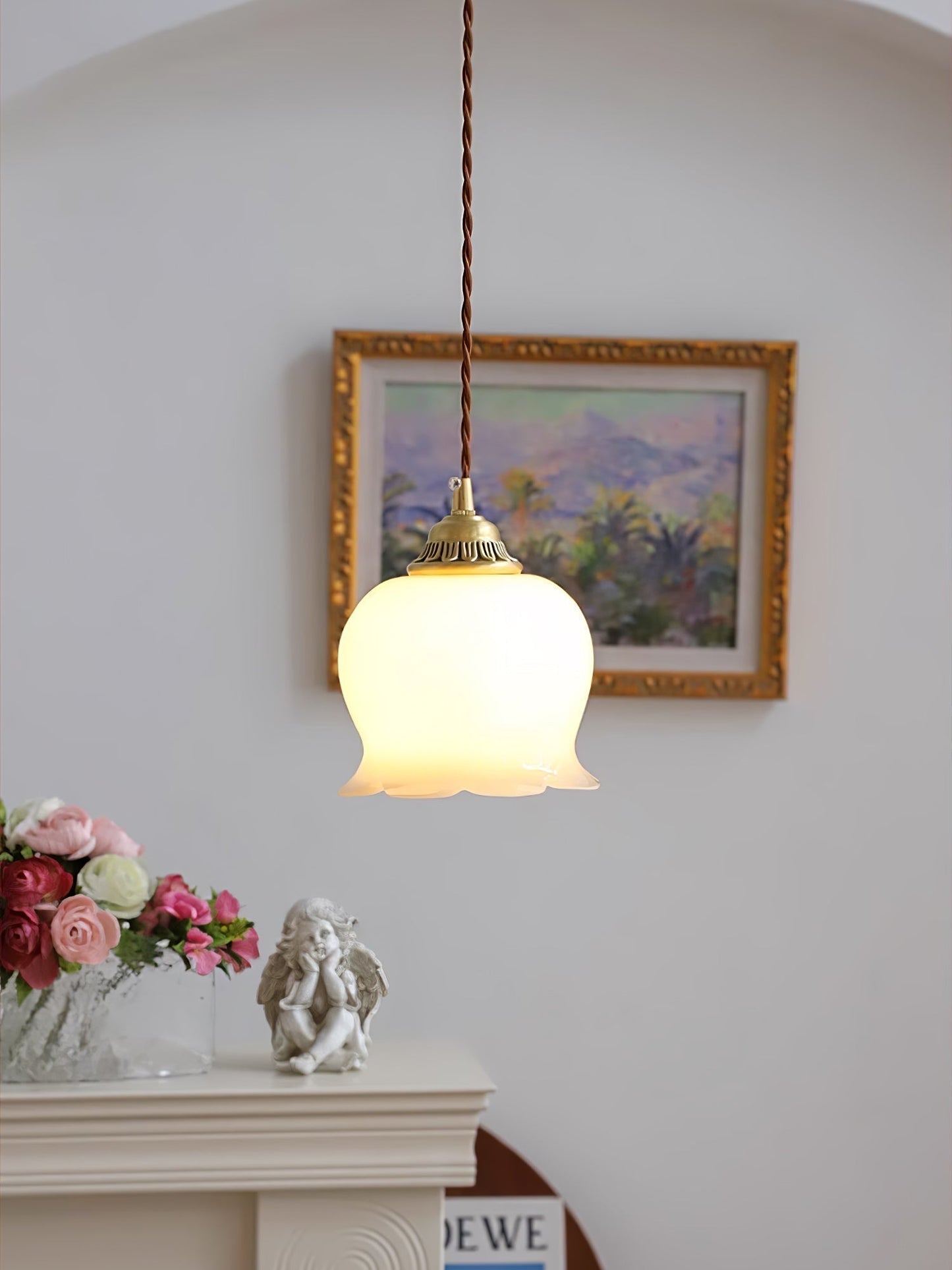 Classic Glass Drop Pendant Light Fixture