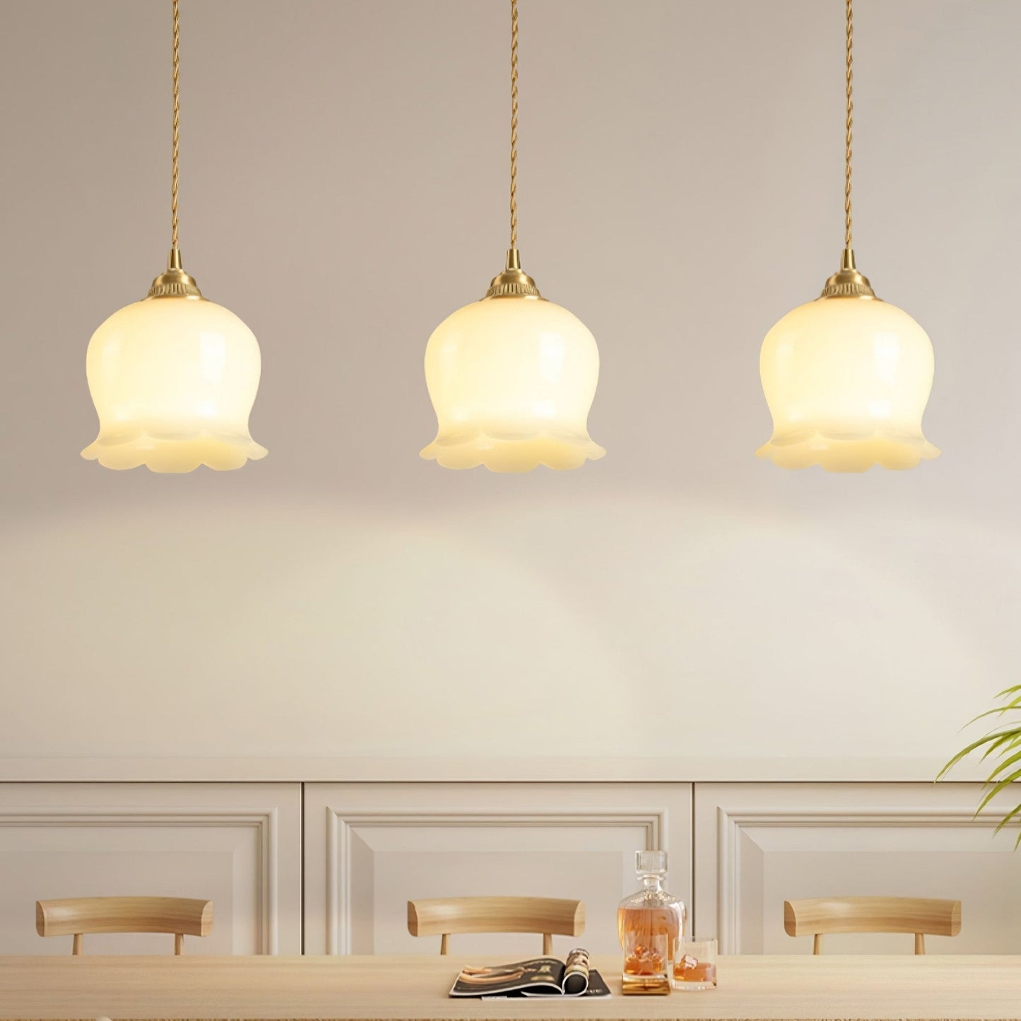 Classic Glass Drop Pendant Light Fixture