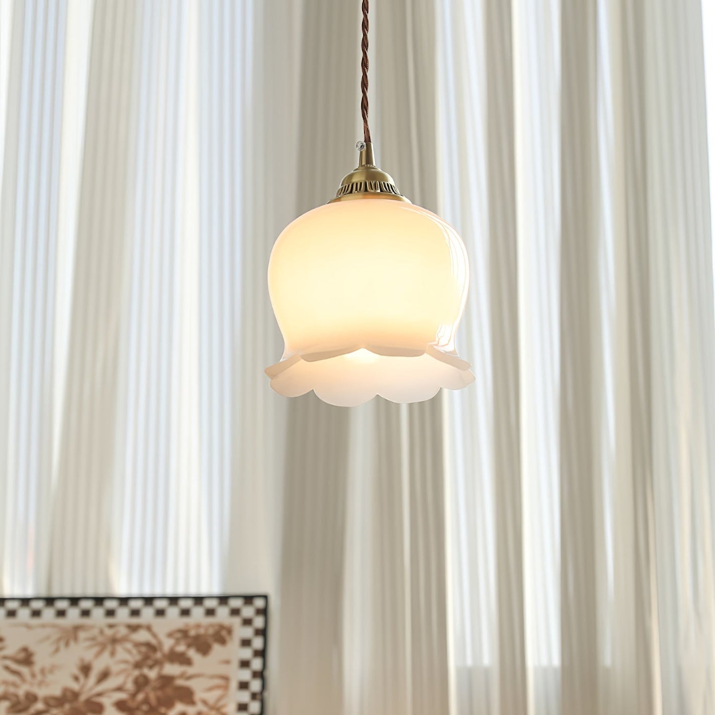 Classic Glass Drop Pendant Light Fixture