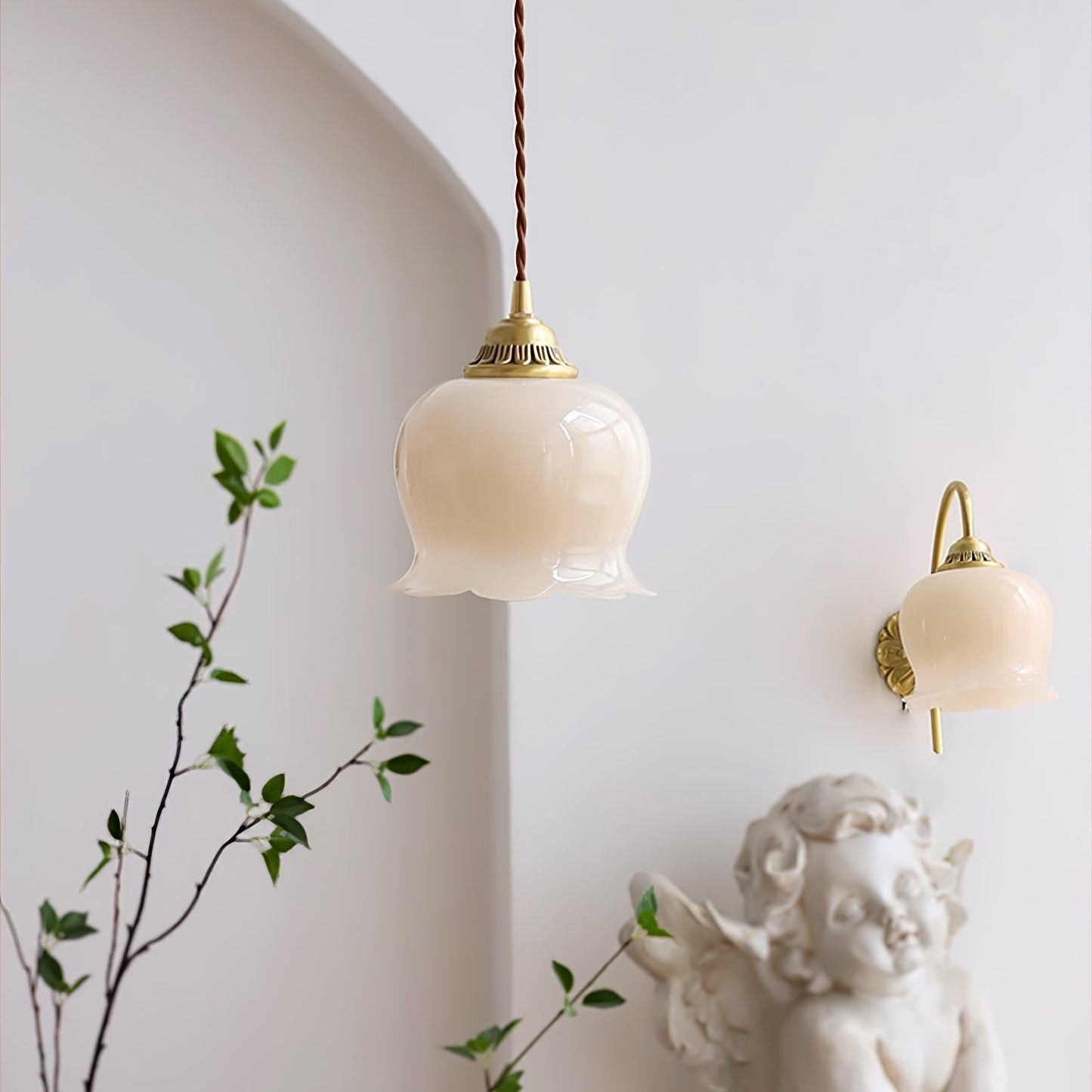 Classic Glass Drop Pendant Light Fixture