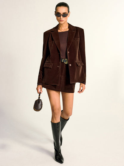 Luxurious Soft Shawl Collar Blazer