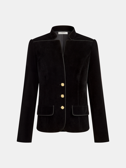 Luxurious Soft Peaked Lapel Blazer