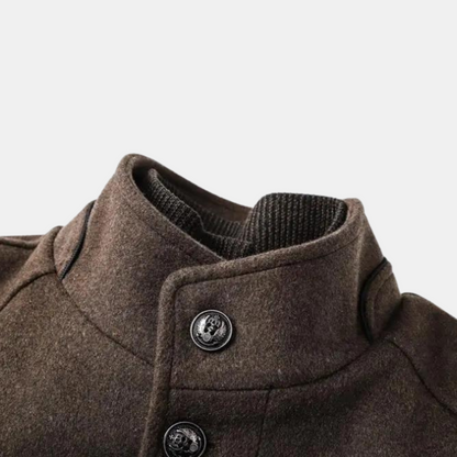 Vernon Men's Wool Stand Collar Coat