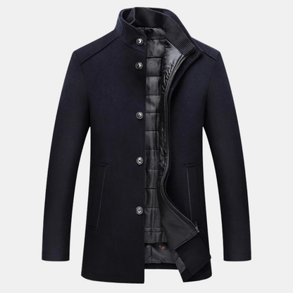 Vernon Men's Wool Stand Collar Coat