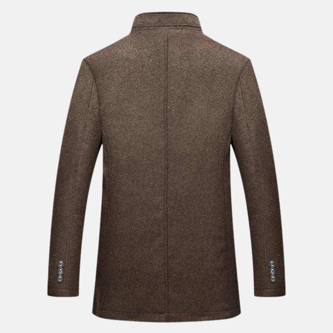 Vernon Men's Wool Stand Collar Coat
