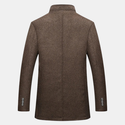 Vernon Men's Wool Stand Collar Coat