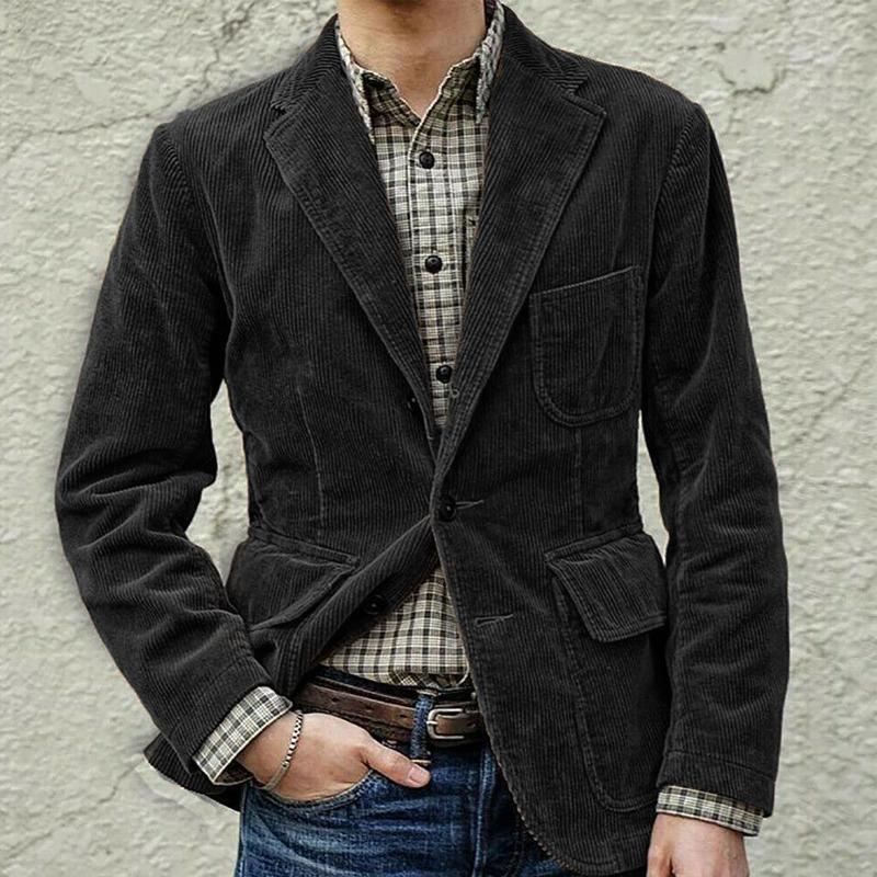 Textured Mens Corduroy Blazer Jacket - OutfitLondon