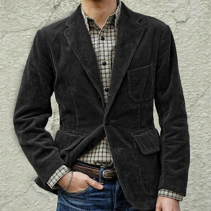 Textured Mens Corduroy Blazer Jacket - OutfitLondon