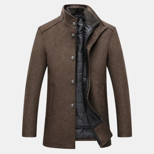 Men's Wool Overcoat Tailored Fit - OutfitLondon