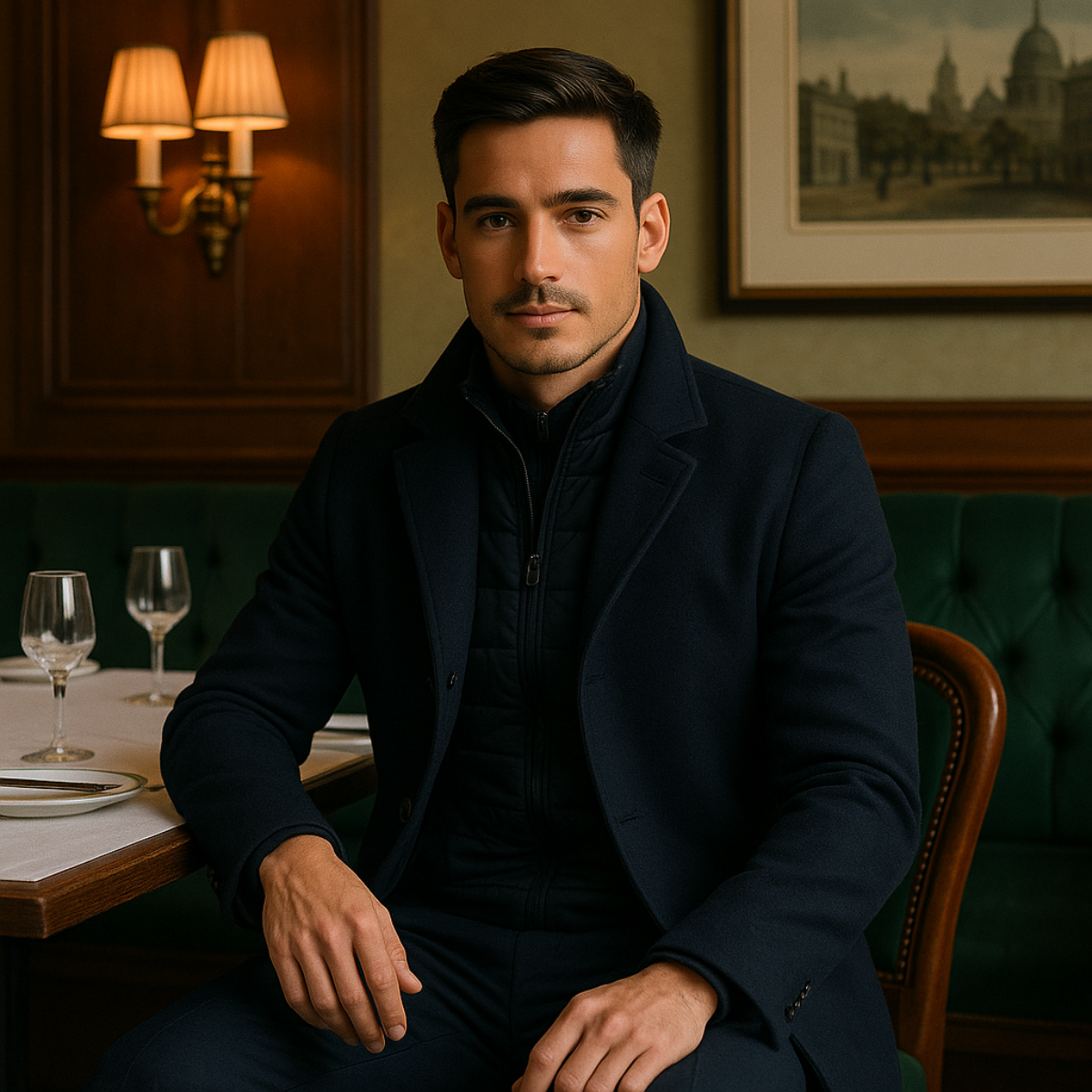 Warm Mens Classic Wool Winter Coat