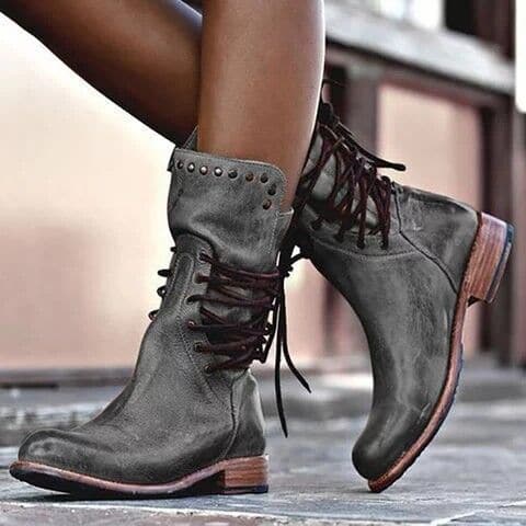 Women's Vintage Calf Leather Boots