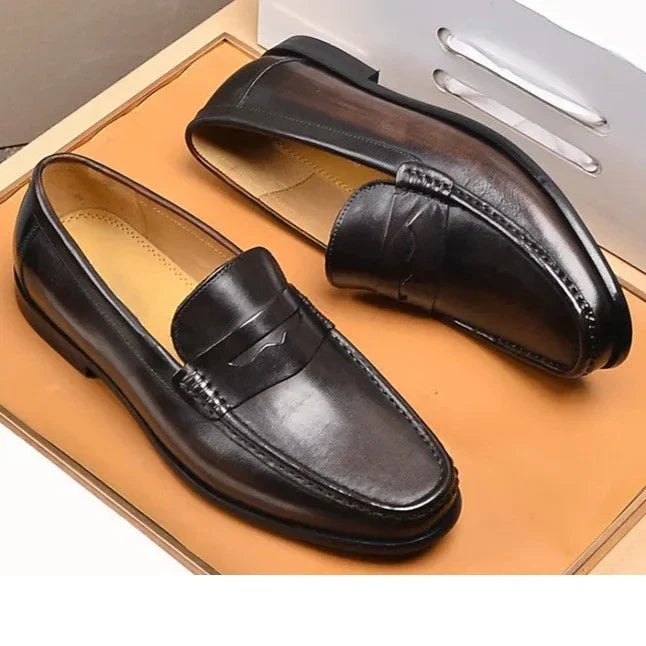 Classic Fake Leather Slip On Shoes - Vegan Moccasins