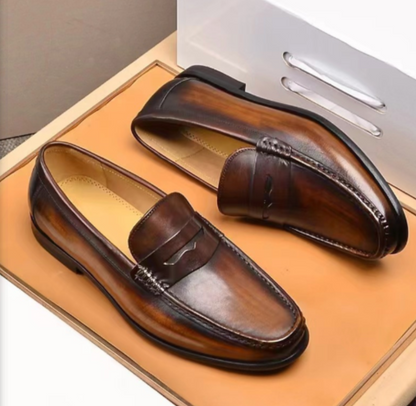 Classic Fake Leather Slip On Shoes - Vegan Moccasins - OutfitLondon