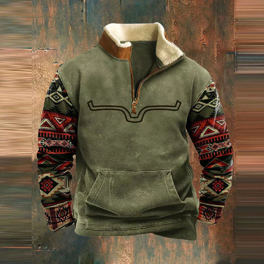 Warm Men's Fleece Pullover Jacket - OutfitLondon