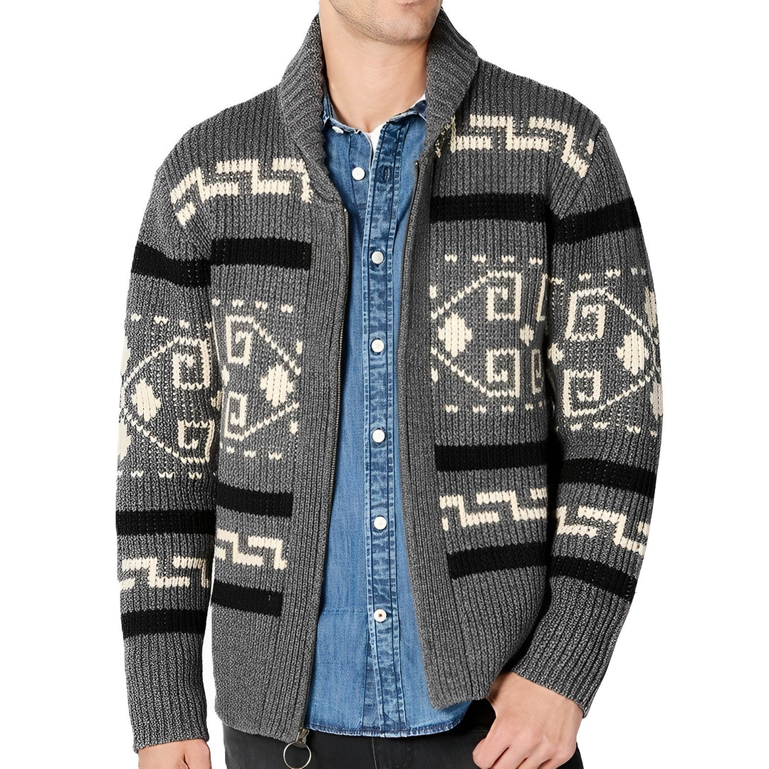 Thick Warm Crew Neck Sweater Cardigan