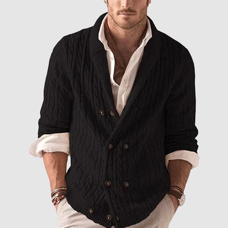 Warm Double Button Knit Cardigan Sweater