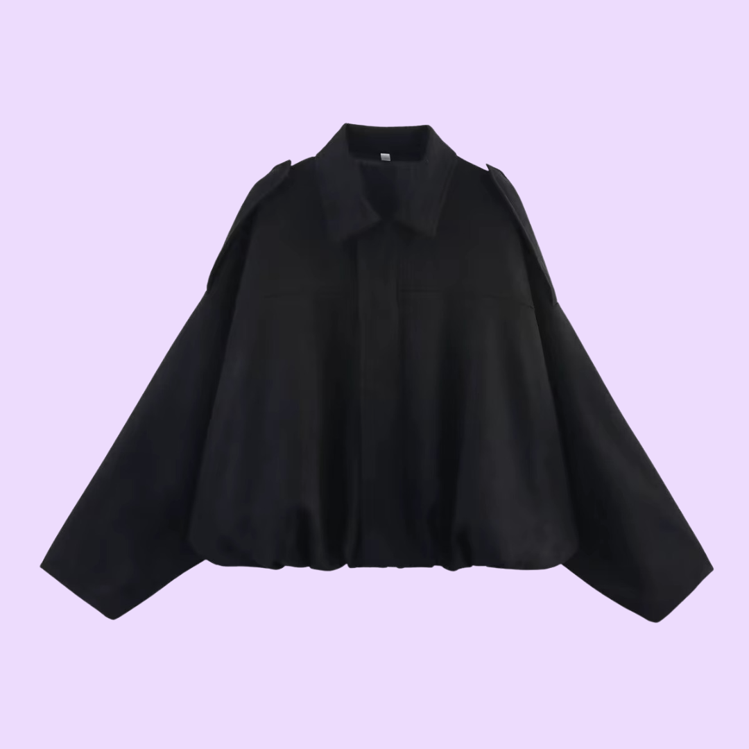 Trendy Oversized Faux Suede Bomber Jacket for Women
