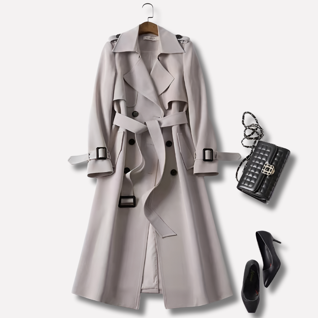 Classic Chic Women's Trench Coat with Sophisticated Style